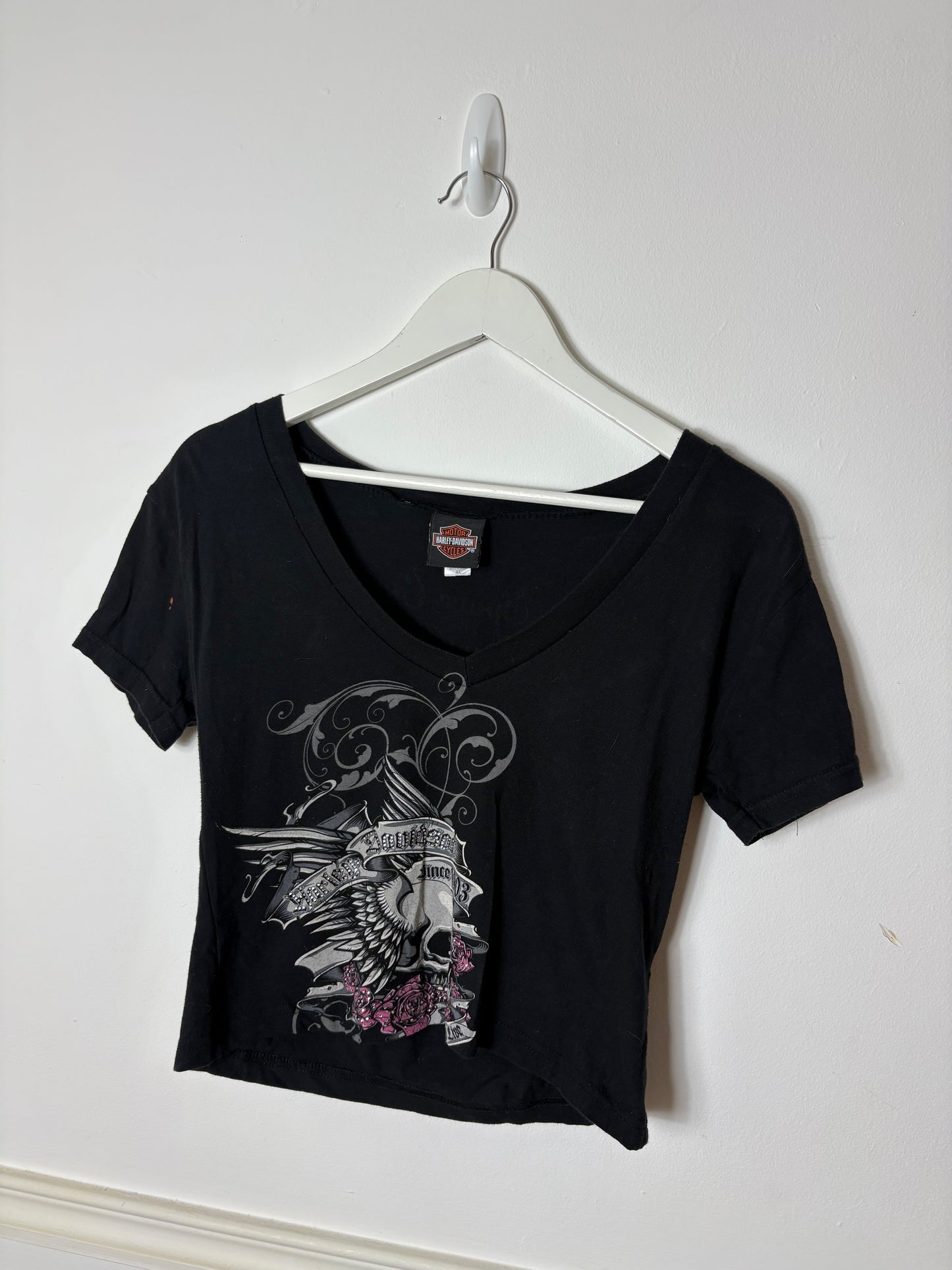 Rework Cropped Harley-Davidson T-shirt