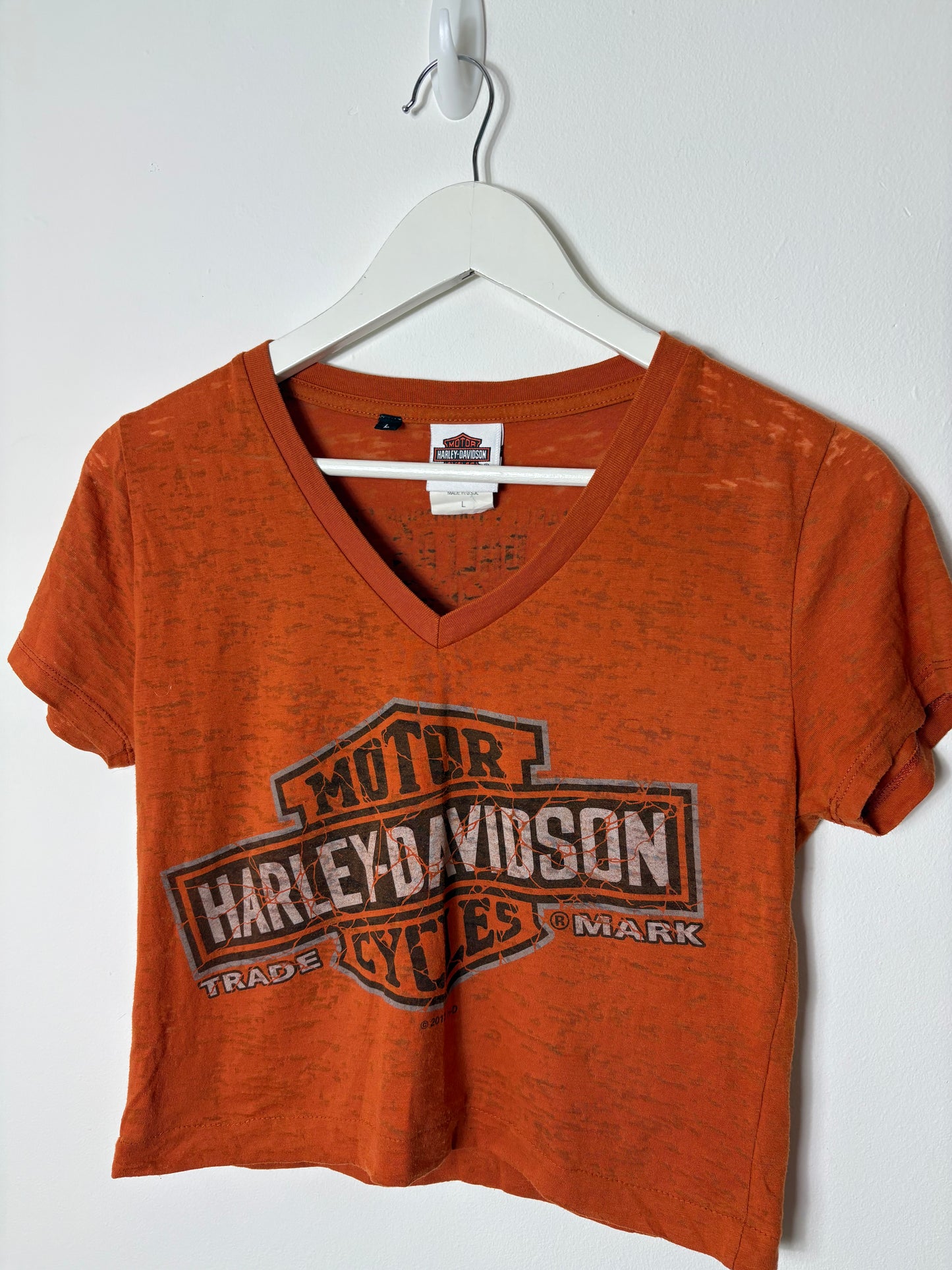 Rework Cropped Harley-Davidson T-shirt