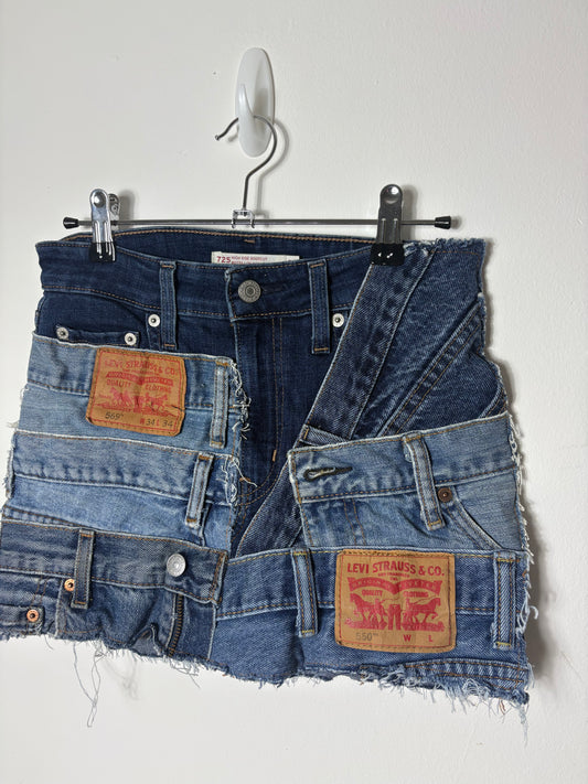 Re-work Levi's Denim Mini Skirt