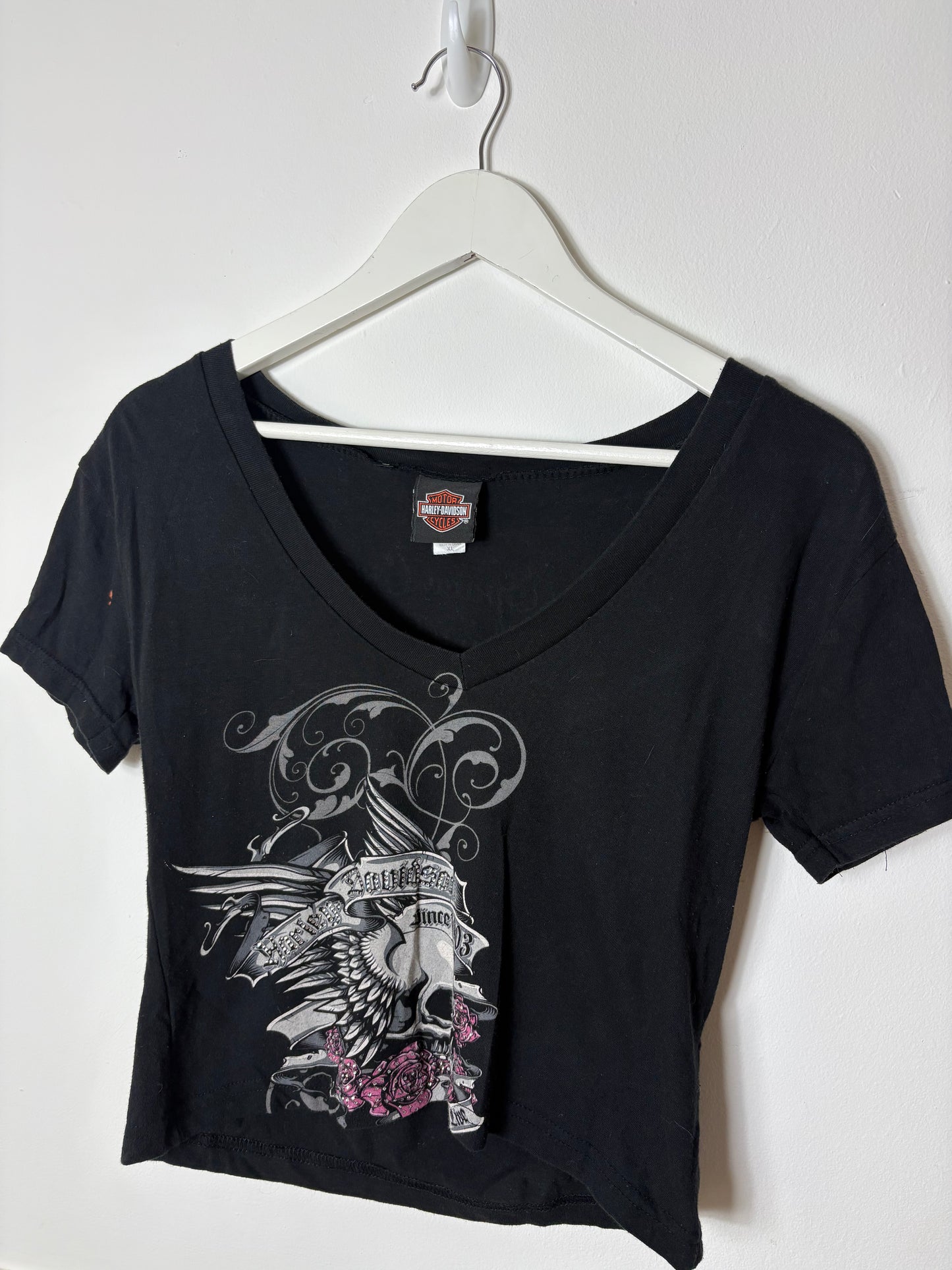 Rework Cropped Harley-Davidson T-shirt