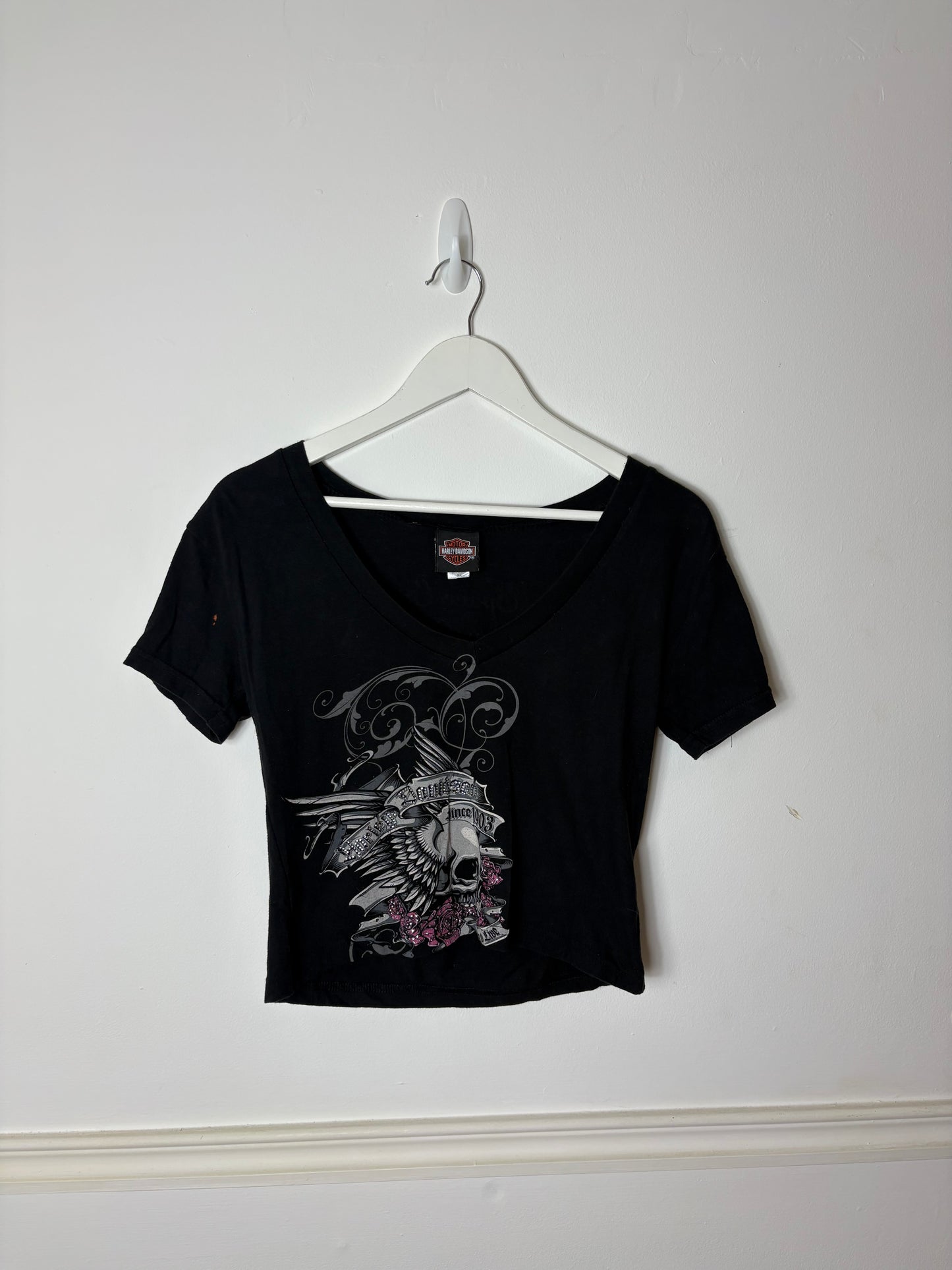 Rework Cropped Harley-Davidson T-shirt