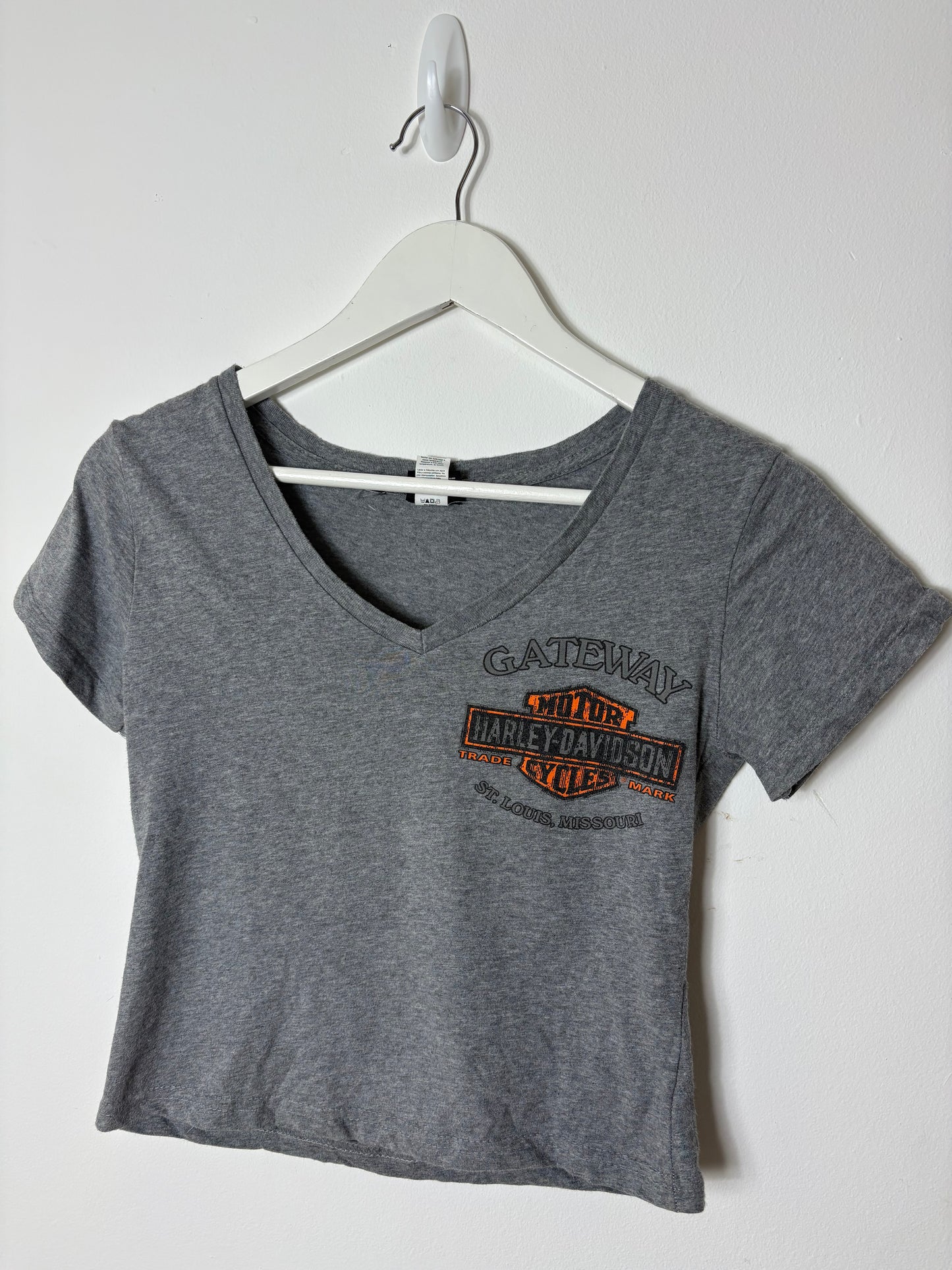 Reworked Cropped Harley T-shirt