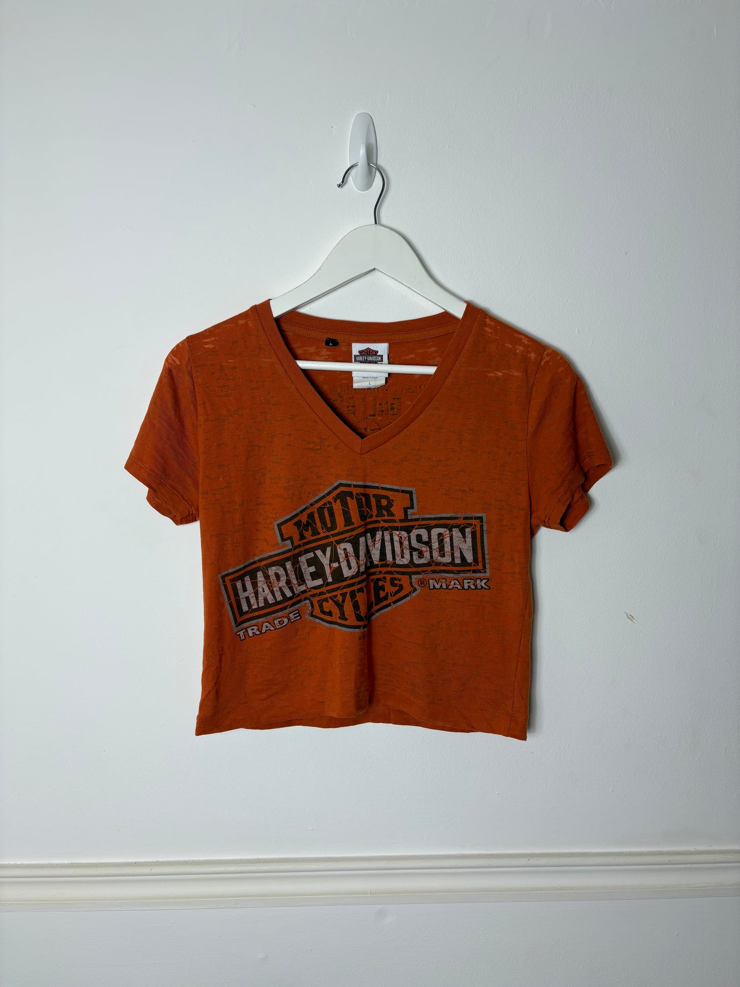 Rework Cropped Harley-Davidson T-shirt
