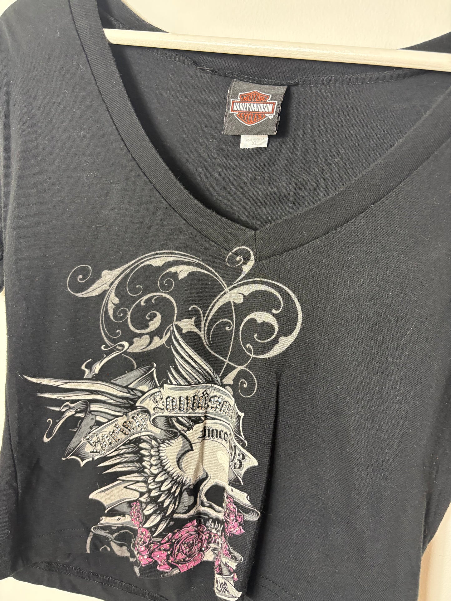 Rework Cropped Harley-Davidson T-shirt