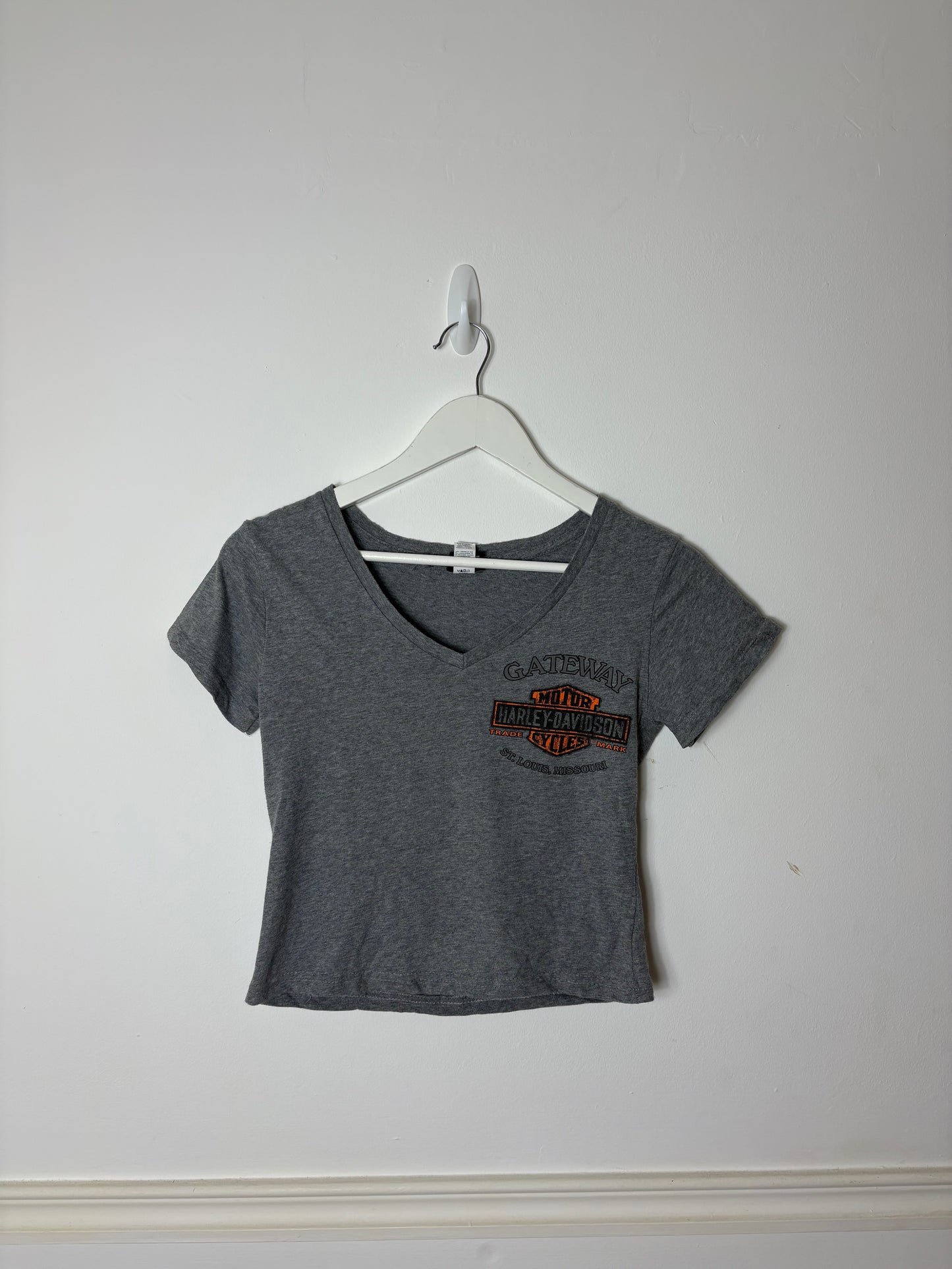 Reworked Cropped Harley T-shirt