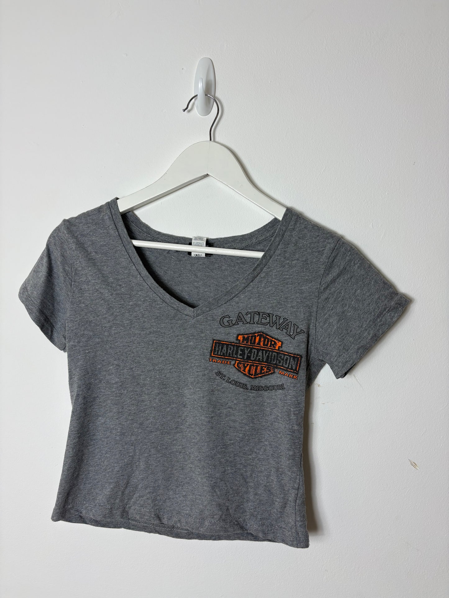 Reworked Cropped Harley T-shirt