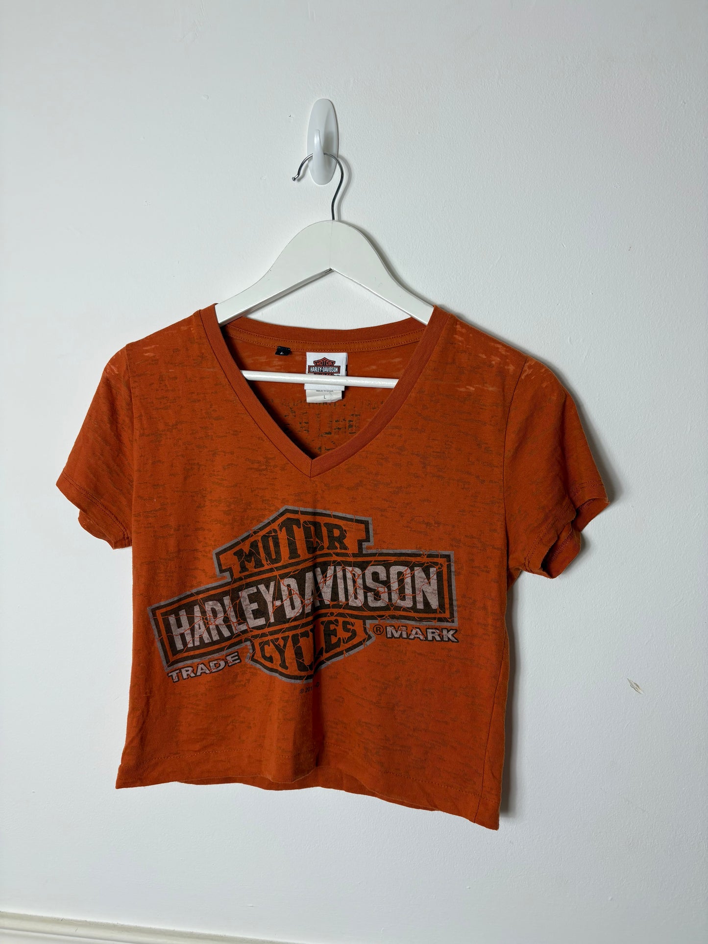 Rework Cropped Harley-Davidson T-shirt